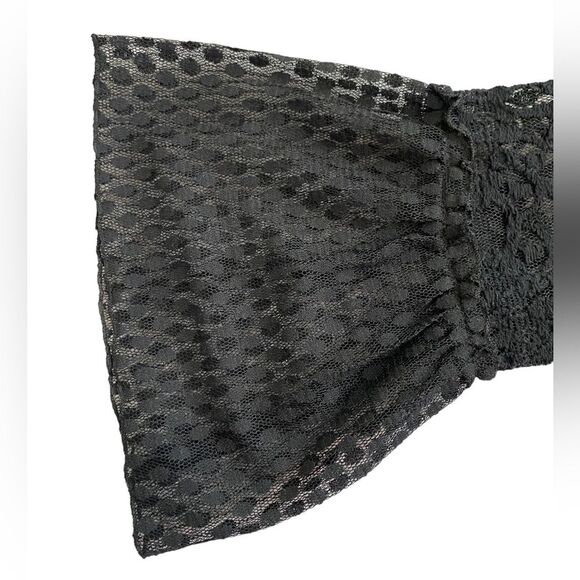 7 For All Mankind Black Sheer Ruffled Blouse with Bell Sleeves - Picture 7 of 9